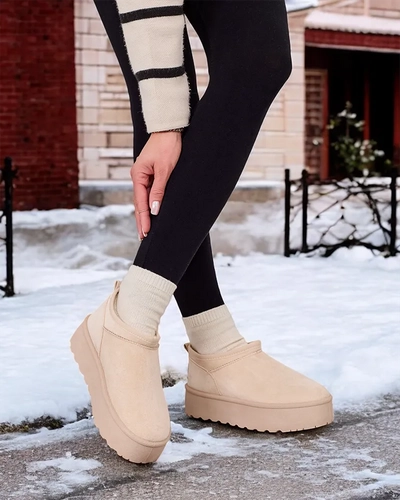 Royalfashion Дамски къси ботуши a'la snow boots Ozozi