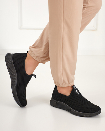 Czarne damskie wsuwane buty sportowe Banila - Obuwie