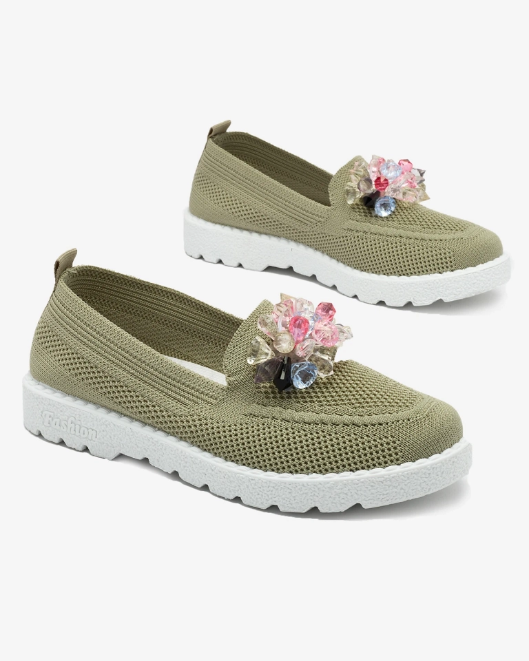 Royalfashion Тъмнозелени дамски полуобувки Enweta