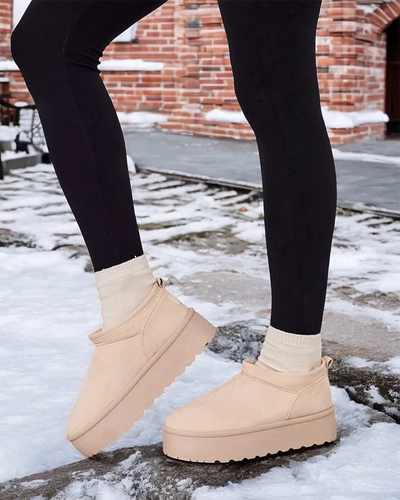 Royalfashion Дамски къси ботуши a'la snow boots Ozozi